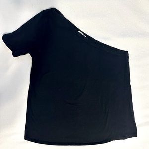 BiBi Black One Shoulder Top - M